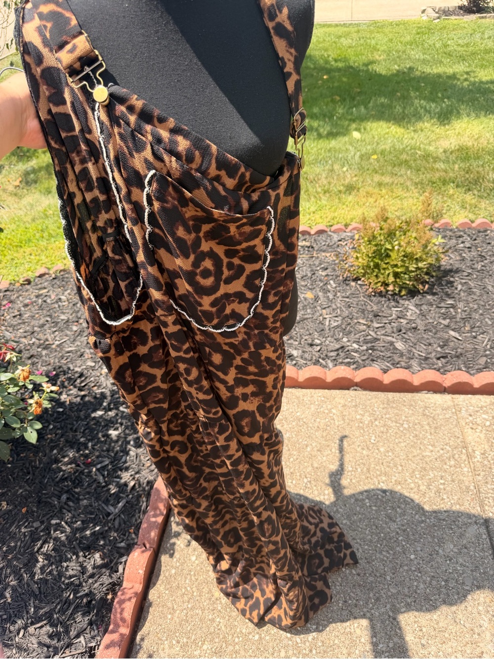 SHEIN Brown & Black Leopard Print Jumpsuit Romper